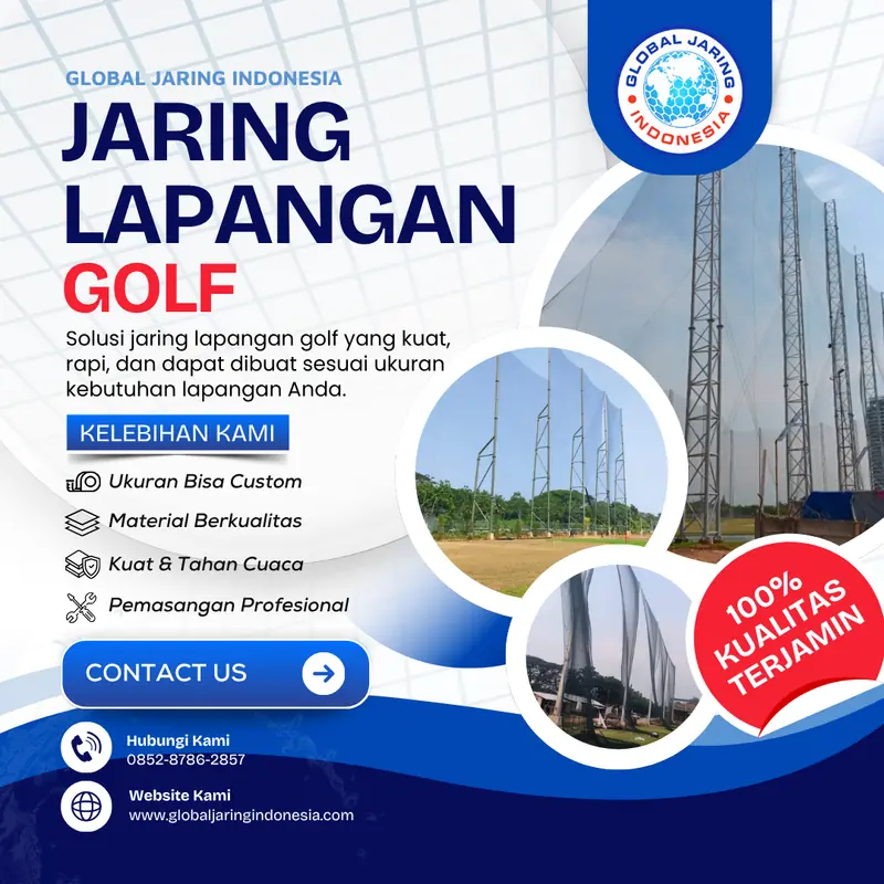 Jaring pengaman lapangan golf