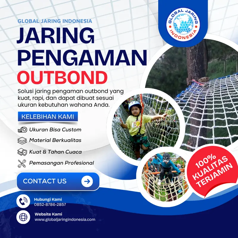 Jaring pengaman untuk area outbound