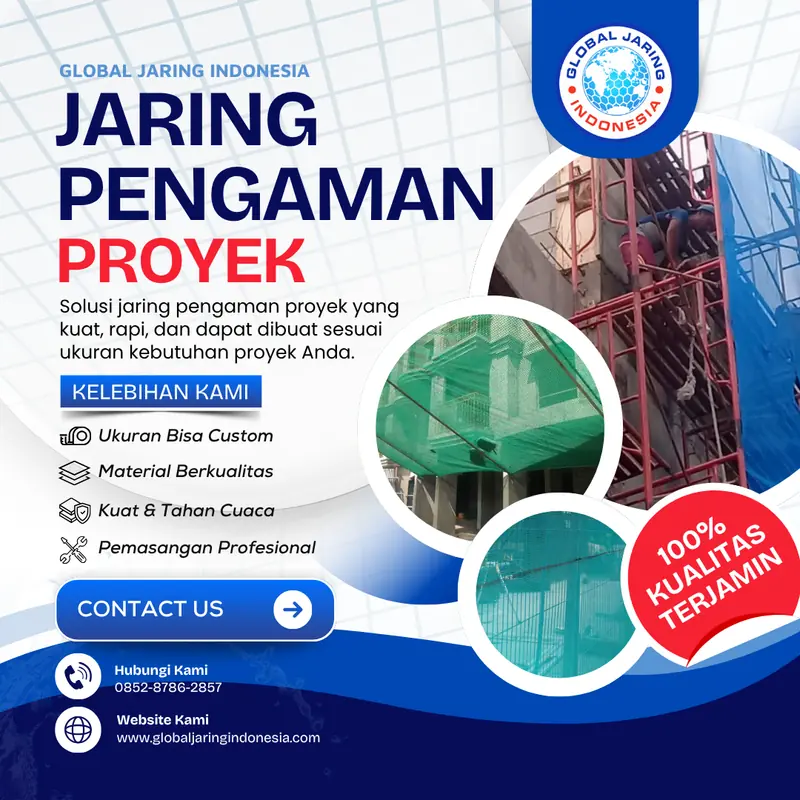 Jaring pengaman proyek konstruksi