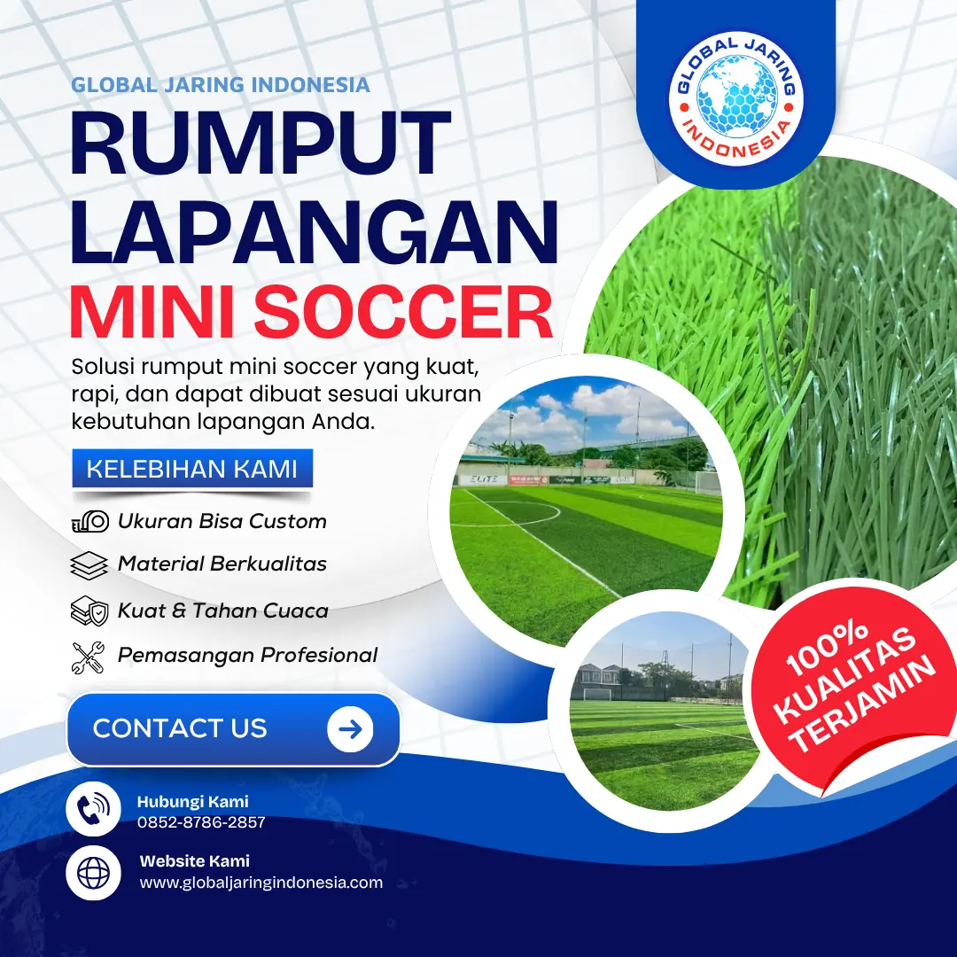 Rumput sintetis lapangan mini soccer